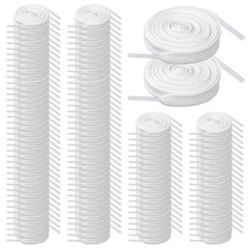 120 Pairs Flat White Shoe Laces Bulk 47'' Long 5/16" Wide Shoe Strings Athlet...
