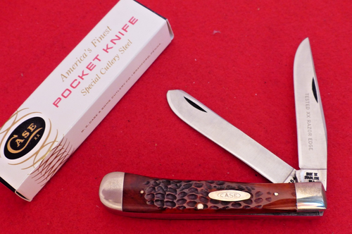 Case XX USA mint in box 6254 dark red bone 1976 Tested XX Razor Edge ...