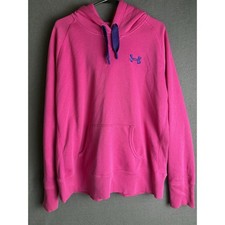 UNDER ARMOUR Women s XL long sleeve PULLOVER SWEATSHIRT HOODIE 'Storm' Pink