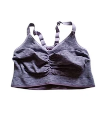 Old Navy Active Women's Light Support Sports Bra Purple Striped Size Medium