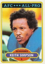 Keith Simpson 1980 TOPPS ALL-PRO #355 NM-MT