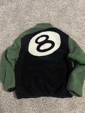 Stussy 8 Ball Sherpa Reversible Jacket Mens F...