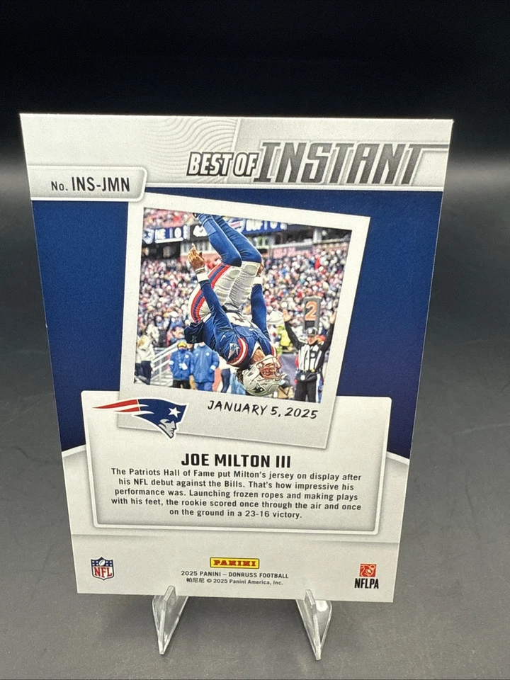Panini Instantáneo 2024 - Joe Milton III #252/282 (RC) Foto 2 de 2