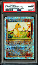Pokemon Card CHARMANDER Reverse Holo Legendary (Collection) 2002 PSA 8 NM-MINT