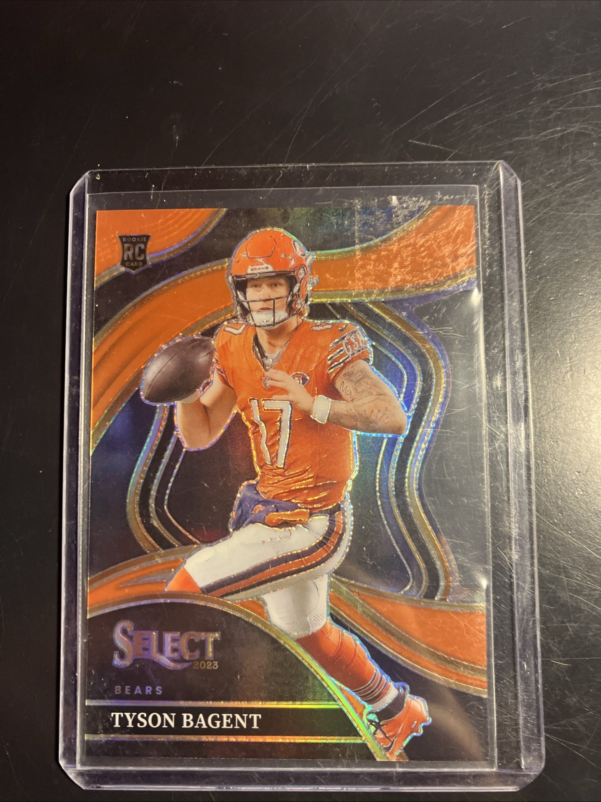 2023 Panini Select Club Level Tyson Bagent #208 Orange Prizm Die-Cut /399 (RC)