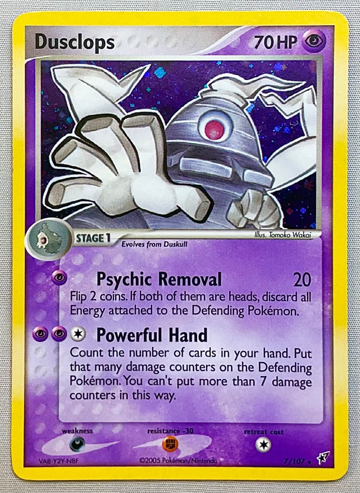 Pokémon Dusclops #7/107 Holo Rare - 2005 EX Deoxys - NM to Mint Condition!