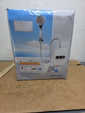 Calentador de Agua Sin Tanque 3500W 220V Blanco Termostático Montaje en Pared Mini Instantáneo