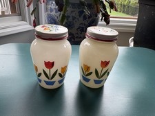 Vintage Fire King Tulip Salt and Pepper Shakers