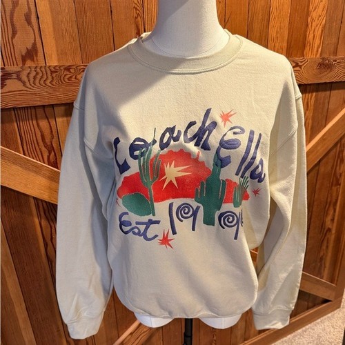 Coachella 2025 Music Arts Festival Sweatshirt Sage Green Puff Print Crewneck
