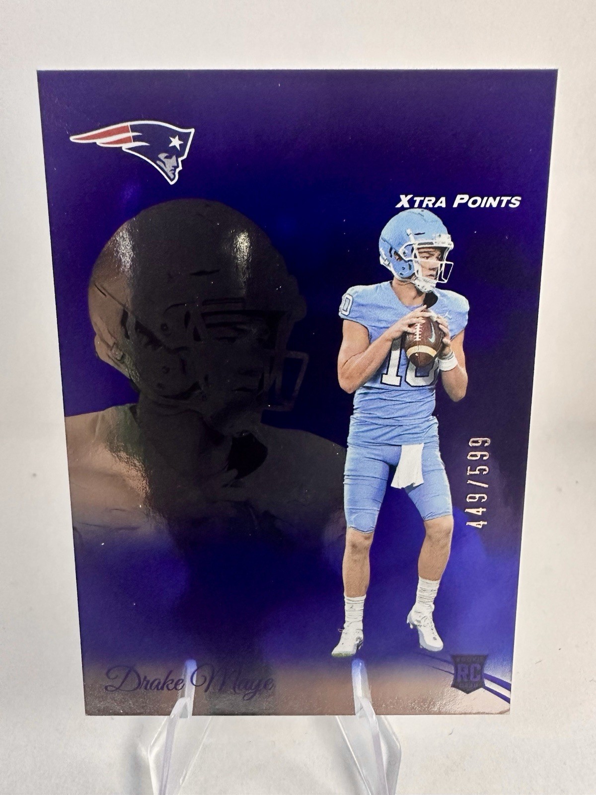 2024 Panini Prestige Rookies Drake Maye #304 Xtra Points Blue /599 (RC) Patriots