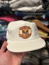 Vintage 80s Boston College Eagles SnapBack Hat Corduroy White Made In USA