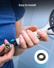 YEAUPE Shower Head High Pressure - 130mm Large Powerful Flow, 6 Modes, Pressure