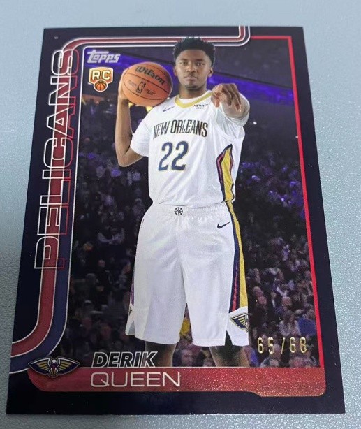 Derik Queen 2025-26 Topps Flagship RC Black /68 #213