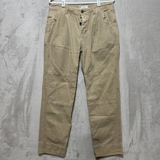 Free People Utility Boyfriend Pants Double Knee Canvas Twill Fatigue Size 28