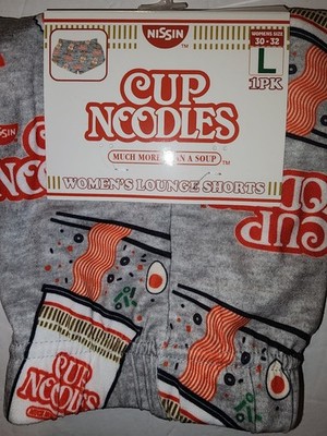 New Cup Noodles Womens Lounge Shorts Size Large 30-32