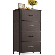 Dresser for Bedroom with 4 Storage Drawers, Small Dresser Chest of Drawers