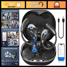 Real-Time AI Translation Earbuds, 164 Languages, Bluetooth 5.4, 3-in-1 Wireless