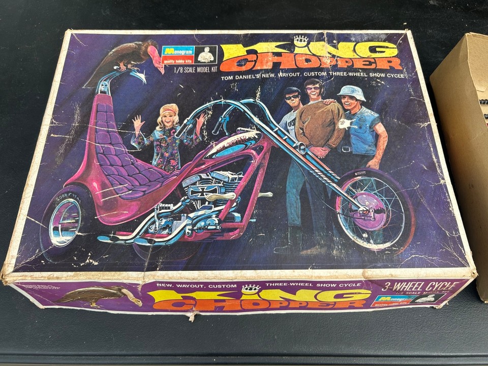 RARE!! Monogram King Chopper, Three Wheel Show Cycle Model Kit - W/Orig ...