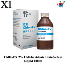 Dental Chlor eX 100ml 2% Chlorhexidine Antiseptic Cleansing Agent Bottle