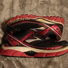 Brooks Glycerin 10 Mens Running Shoes Black Red Silver 1101181D696 Size 8.5 D