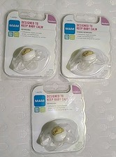 3 New MAM Newborn Bunny Pacifier Orthodontic Soft Silicone Nipple BPA free
