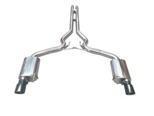 CAT BACK EXHAUST for FORD MUSTANG 2015-17 3 INCH  H PIPE BLACK TIPS V8 S550