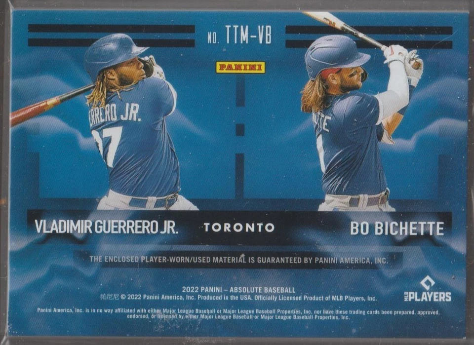 2022 ABSOLUTE - BO BICHETTE / VLADIMIR GUERRERO - TEAM TANDEM DUAL PATCH - Image 2 of 2