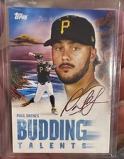Topps 2025 X Bob Ross Paul Skenes #BT-1 Budding Talents Autograph Pirates