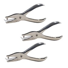 3 PCS Single Hole Punch 1/8 Inch Metal Paper Puncher, Small Hole Puncher for