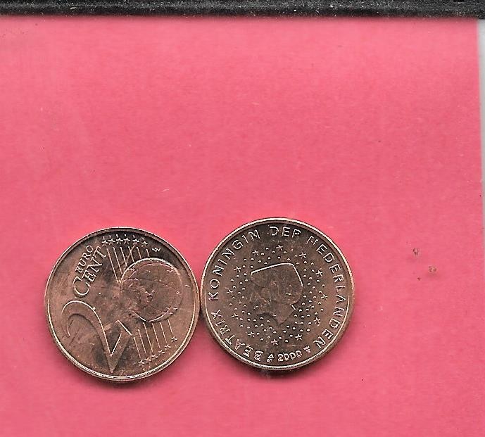 NETHERLANDS DUTCH M235 1999 UNCIRCULATED-BU MINT-UNC 2 EURO CENT COIN