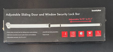 SecurityMan SECURITYBARPD Adjustable Sliding Door and Window Security Bar White