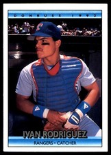 Ivan Rodriguez 1992 Donruss #289 Rangers MLB READ FREE SHIPPING AutographDen