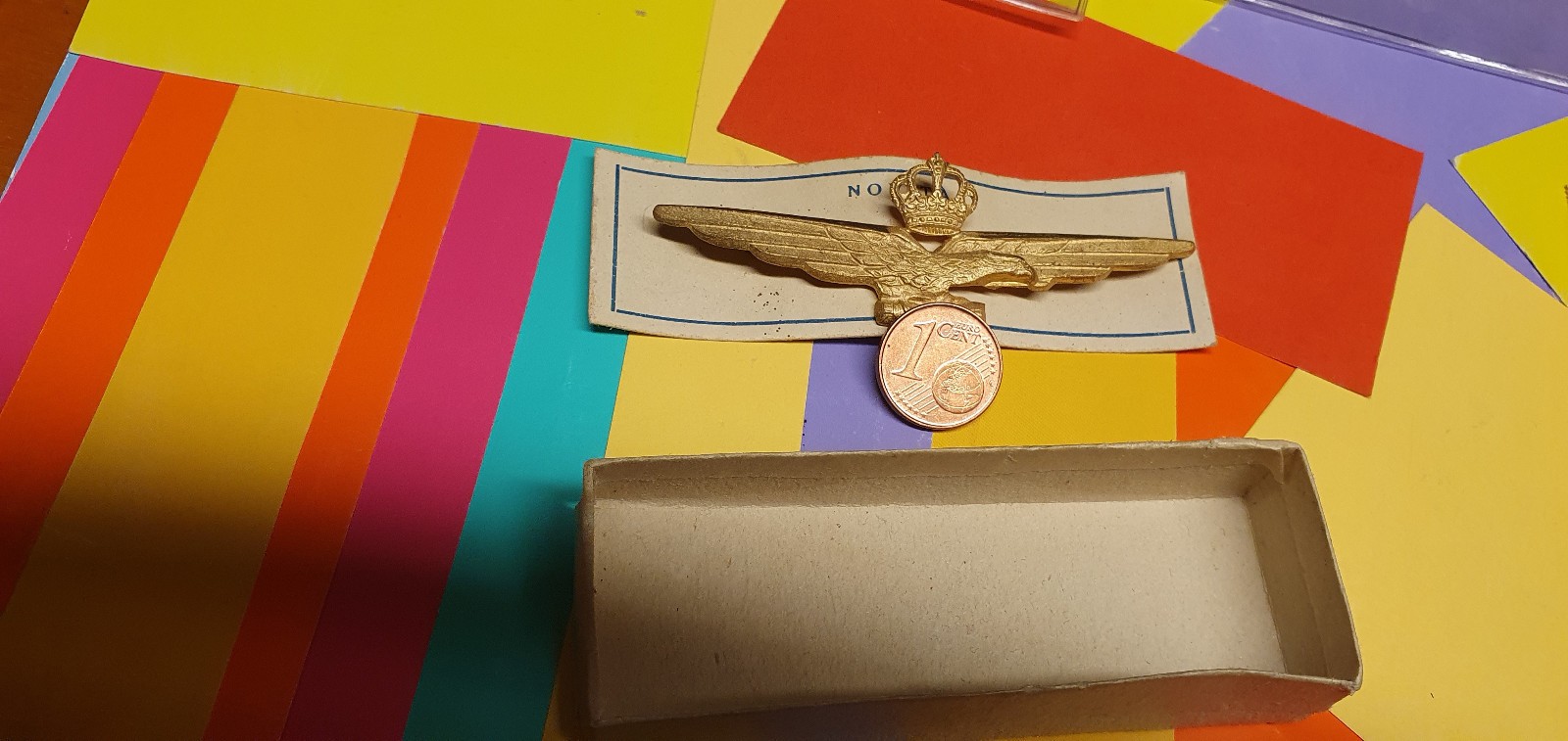 N670 DIST. PER PILOTA D'AEROPLANO mod. 1935 non firmato, in scatoletta