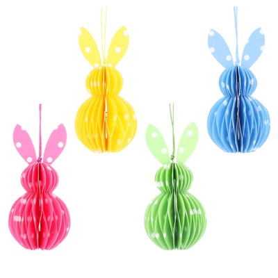 Gisela Graham gepunktet hängend Osterhase Deko 4er Set Frühlingsdeko