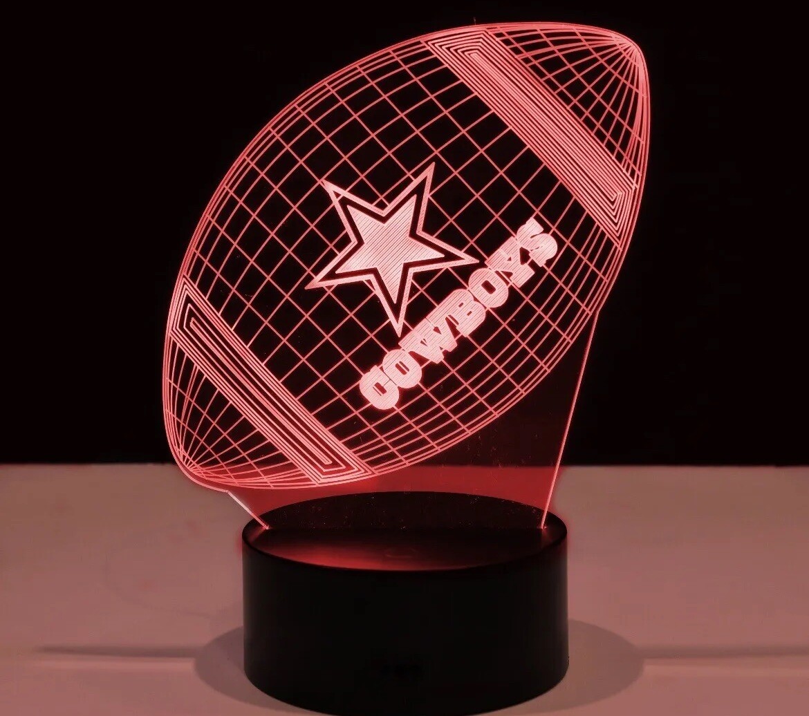Dallas Cowboys 3D LED Light Lamp Collectible NFL Football Team Home Decor  Gift | eBay