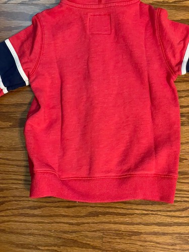 Little Boys Size 4 OSHKOSH Full-Zip Handwarmer Pockets Sleeve-Bands Red Jacket - Picture 10 of 12