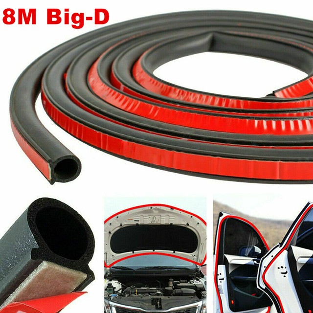 Universal Big Dshape Seal Weatherstrip Car Door Rubber Weather Hollow