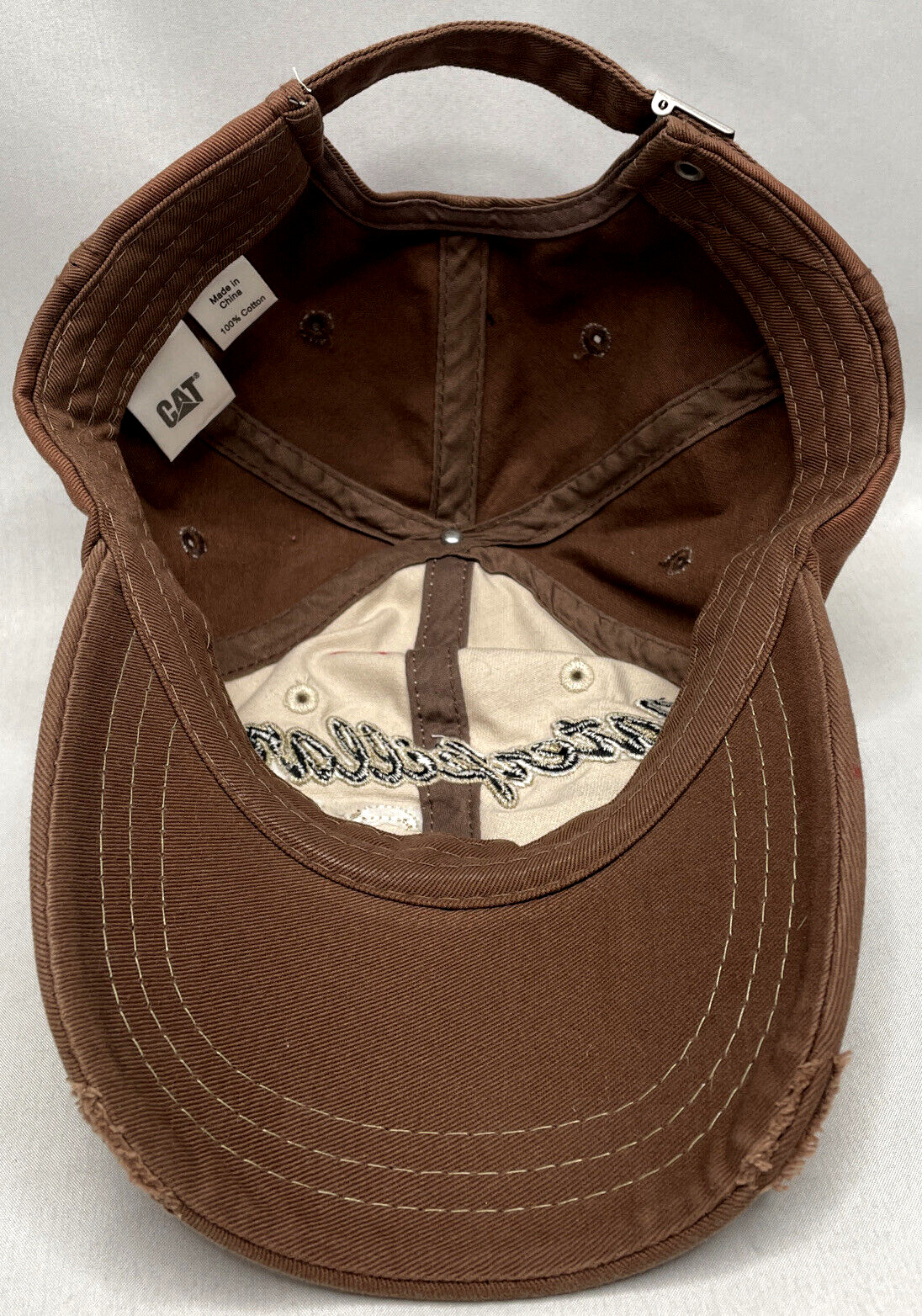 Brown CAT Caterpillar Adjustable Strapback Trucke… - image 8