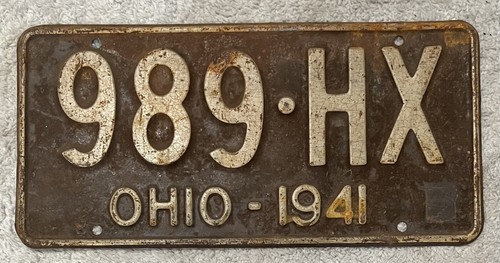 1941 Ohio License Plate
