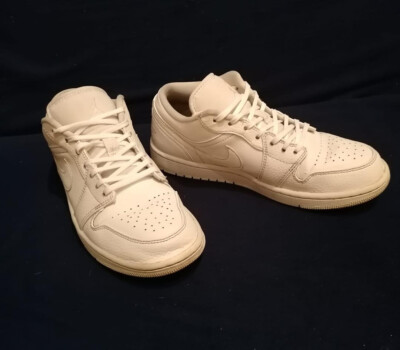 Nike Air Jordan 1 Low  triple white Sneaker/Schuhe Leder weiß Gr. 41 gebraucht