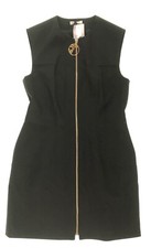 Nwt bodyhugging Versace Dress black size IT 44 golden zipper in front