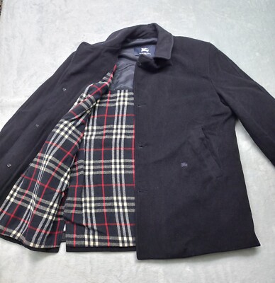ジャケット・アウター BURBERY LONDON WOOL COAT BURBERRY LONDON Overcoat Merino Wool Jacket Coat Nova Check