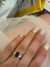 925 silver blue and white natural saphire ring size 7