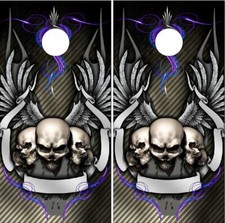5 Skulls And Dust Cornhole Wrap Bag Toss Skin Decal Sticker Wraps