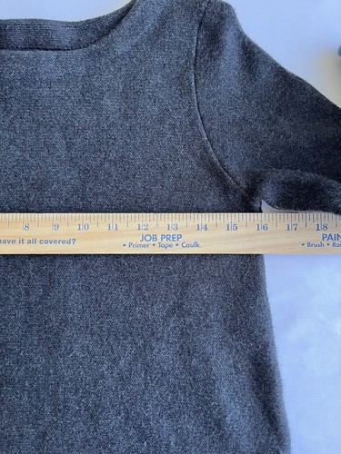 Nanette Lepore Wool Blend Bottom Side Zip Sweater Sz Small Gray Grey 3/4 Sleeve - Picture 10 of 13