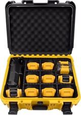Battery Case for Dewalt Battery- Extra Large Hard Storage Box with Adjustable