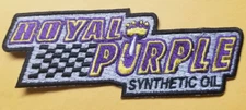 Royal Purple Synthetic Oil Embroidered Patch approx 1.75x4.25" Iron or sew