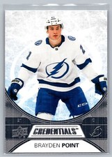2021-22 Upper Deck Credentials #7 Brayden Point Tampa Bay Lightning