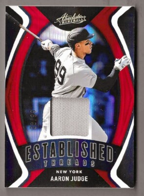 AARON JUDGE 2022 Absolute Baseball RED GAME USED Established Threads ...