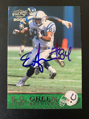 E.G. Green Signed 2000 Pacific #152 Card Indianapolis Colts Autograph COA